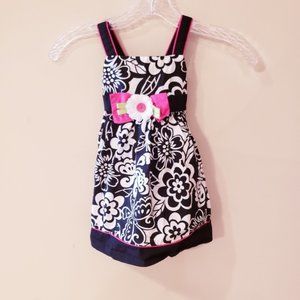 black and white floral dress